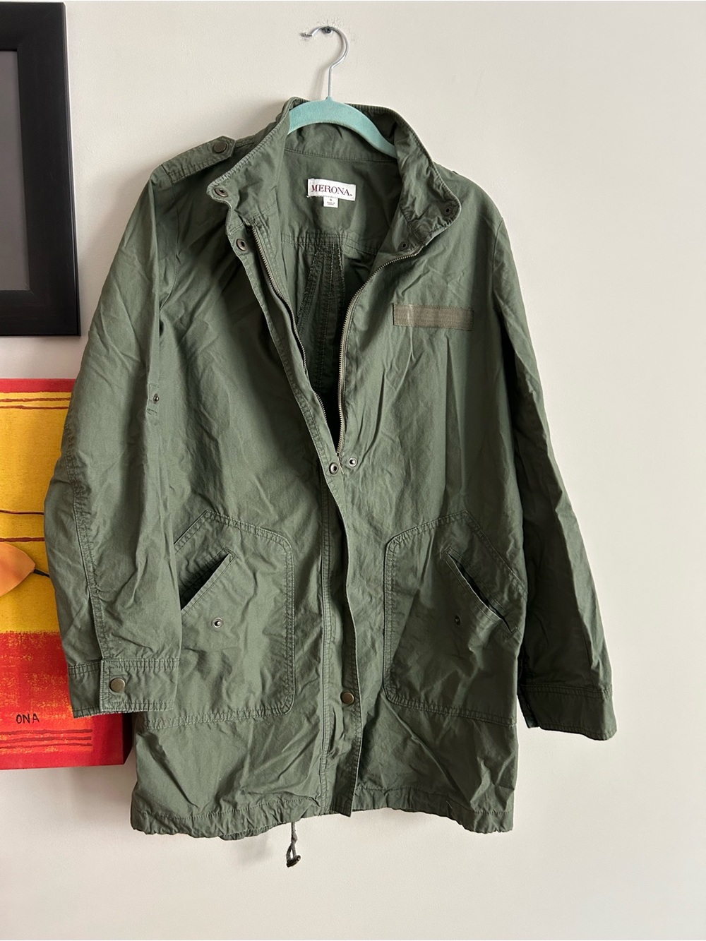 2/$30 Merona Olive Green Military Field Jacket
